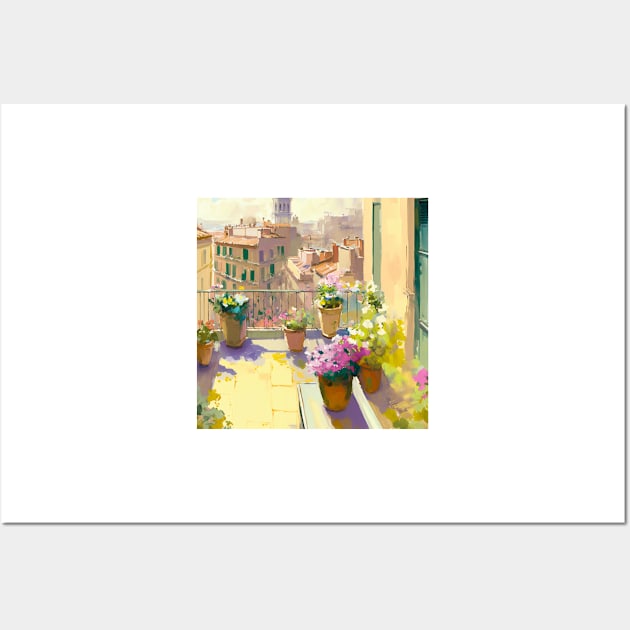 Sunny terrace in Barcelona IV Wall Art by hamptonstyle